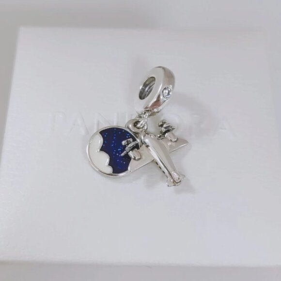 Pandora Propeller Plane Dangle Charm S925 Silver with box - Picture 4 of 7